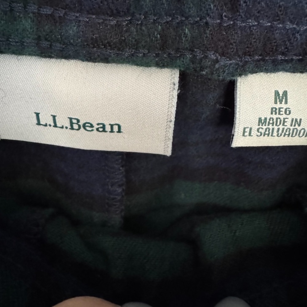 Women’s LL Bean Plaid-watch Flannel Pajamas. Button up top Med - Picture 4 of 6